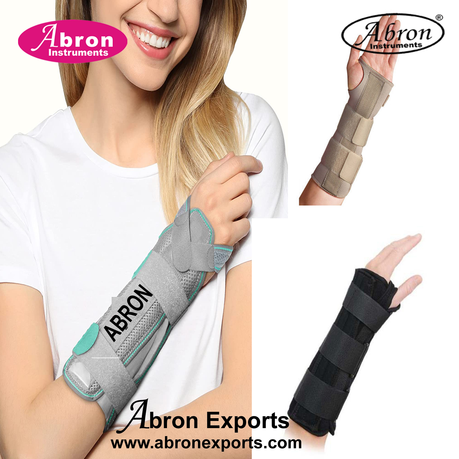 Bandage Splint Forarm bandage Grey Universal Size1 for Hairline fracture Surgical Nursing Home Clinic Ortho Abron ABM-1723A 
